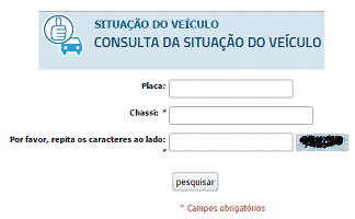 situação do veiculo